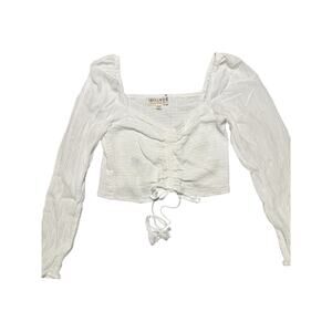 Idyllwind Crop Top Size M White Long Sleeve